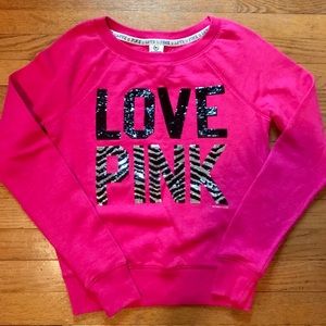 Pink Sequin Sweatshirt